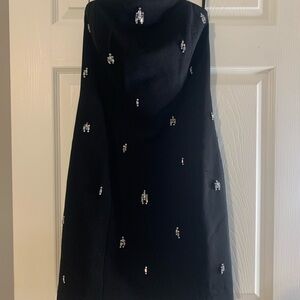 White House Black Market Black Strapless Beaded Dress